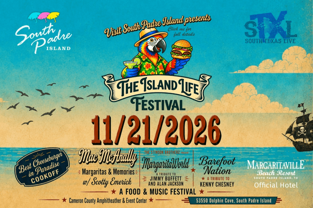 Island Life Festival - Official Cheeseburgers and Margaritas Promo Poster
